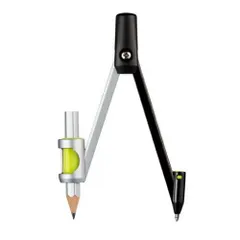 クツワ はじめてのコンパス（ブラック）CP232BK