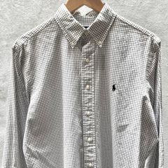 90‘s〜　Ralph Lauren　ラルフローレン Classic fit　ウィンドウペンチェック　長袖シャツ　Mサイズ