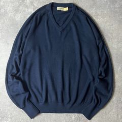 カシミヤ100% オースチンリード Mサイズ Vネック ニット セーター 黒 