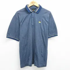 XL/古着 半袖 ポロ シャツ メンズ 00s ゴルフ コットン 紺 ネイビー 霜降り 25may16 中古 トップス