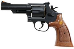 新品 クラウンモデル S&W M19 4インチ ウッドタイプグリップ ガスガン ガスリボルバー 18歳以上用 [佐川急便]