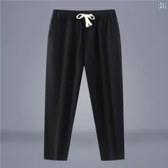 種類109：XL/N：K600-白クロップドパンツ メンズ ファッション 服 男性用 オシャレ シンプル 大人 かっこいい 大きいサイズ ストリート 紳士服 リネン ストレート パンツ 通気性 レトロ ハイエ コットンリネン 夏 カジュアル ソリッドカラー