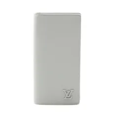 ルイ・ヴィトン LOUIS VUITTON 二つ折り長財布 ポルトフォイユブラザ LVアエログラム M83385 グリコロンブ レザー ポルトフォイユ・ブラザ メンズ Used A