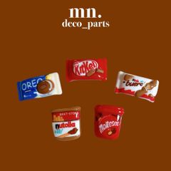 【1つ25円】各3個★デコレーションパーツ　チョコ　ちょこ　クッキー　ガチャ詰め