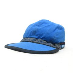 Q■USA製■カブー/KAVU チロリアンテープストラップキャップ■青【L】CAP/兼用/23【中古】