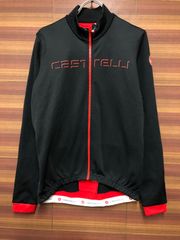 IE692 カステリ CASTELLI 長袖 サイクルジャージ 黒 L 裏起毛 ※毛玉、汚れ