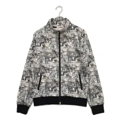coco 中古 ミエコウエサコ MIEKO UESAKO レディース ブルゾン 40(M) 白 長袖アウター ジャージ素材 アメコミ風 中古 レディース ミエコウエサコ MIEKO UESAKO ブルゾン 40(M