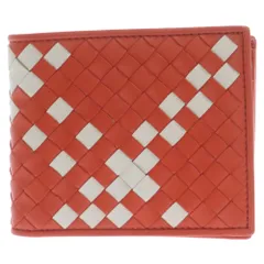 BOTTEGA VENETA (ボッテガヴェネタ) イントレチャート 二つ折りレザーウォレット 二つ折り財布 113993 VA4I1 レッド
