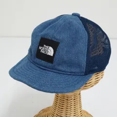 THE NORTH FACE ザ・ノースフェイス ベビーキャップ USED美品 NNB02000 BF メッシュ デニムブルー 帽子 X7981