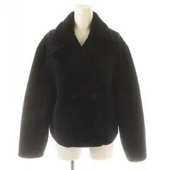 セオリーリュクス theory luxe 22AW テディフリースフェイクファーピーコート TEDDY FLEECE FAUX FUR PEACOAT アウター ウール S 紺 ネイビー  /YQ ■OSのサムネイル