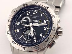 ハミルトン HAMILTON H767140 カーキ アビエーション ワールドタイマークロノ クォーツ QZ メンズ 腕時計