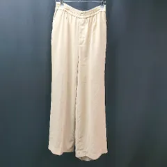 ◇ COCO DEAL ココディール センタープレス ウエストゴム 無地 ゆったり ワイドパンツ サイズ2 ベージュ レディース E  【1310050044299】