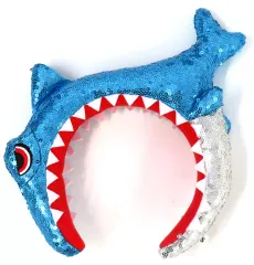 【中古】アクセサリー(非金属) ブルース(噛みつき/青/スパンコール) カチューシャ 「ジョーズ(JAWS)」 ユニバーサル・スタジオ・ジャパン限定