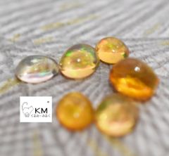жメキシコ産天然ファイヤーオパールルース 合計1.275ct　6つ