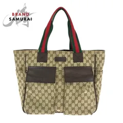 美品 GUCCI グッチ シェリーライン ブラウン ベージュ シルバー金具 GGキャンバス 161836 トートバッグ ショルダーバッグ 男女兼用 500462【中古】