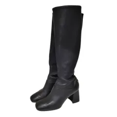 TORY BURCH トリーバーチ レザーソール ロングブーツ F ブラック