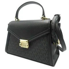 マイケルコース ハンドバッグ ホイットニー PVC ミディアム フラップ 2WAY サッチェル 35R4GWHS2B BLACK アウトレット レディース