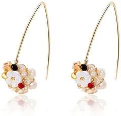 CHLOEOS パール ピアス レディース 人気 淡水 真珠k18金 金属アレルギー対応 両耳用 大人 おしゃれ フレッシュ セクシー プレゼント かわいい きれい 素敵 ギフトBOX付き( B)