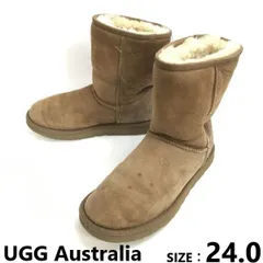 UGG Australia/アグ★ムートンブーツ【size:7/24.0/brown/茶】内側ボア/sheepskin/Boots/Shoes◆sWB85-52<sale>