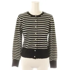 クミキョク 組曲 KUMIKYOKU 24SS MINA ニットカーディガン ボーダー 長袖 S2 黒 白 ブラック ホワイト /NR ■OS