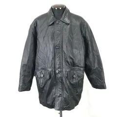 BEER★牛革/中綿入り/カウレザーコート/ジャケット/ブルゾン【メンズLL/黒/black】Coats/Jackets/Jumpers◆senzBH316<sale>のサムネイル