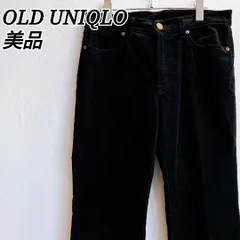 美品✨ オールドユニクロ OLD UNIQLO コーデュロイ 起毛 ブーツカット フレアパンツ ベルボトム y2k 平成レトロ 00s ヴィンテージ ビンテージ vintage 5P 5ポケット ジップフライ 冬素材 ブラック 黒