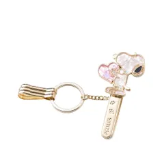 [スリーカラット] PEANUTS バッグキークリップ シェル・スヌーピー 全3種類 SNOOPY スヌーピー キークリップ キーホルダー バッグチャーム (シェル・スヌーピーハート) [シェル・スヌーピーハート]