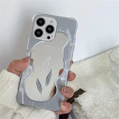 iphone13pro max ケース 韓国 おしゃれ 鏡 花 個性 創意 人気順 アイフォン13pro max ケース あいふぉん13pro max ケース 透明なエッジ シルバー ミラー付き iphone ケース 全面保護 超軽量 薄型 スマホカバー  0