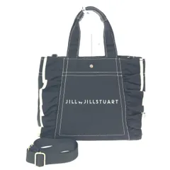 JILL by JILL STUART ジルバイジルスチュアート フリルトート 2WAYバッグ ブラック キャンバス レディース　240001145397