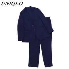 UNIQLO ユニクロ 感動ジャケット 感動パンツ 2点SET XL NVY/紺
