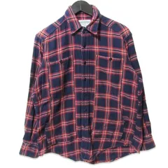SASSAFRAS ボタン付きポケット ブルーシャツ Lサイズ コットン インディゴシャンブレー GFロゴ ショートスリーブ