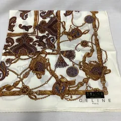 【未使用】CELINE　大判ハンカチ　レディース　クリーム　C760