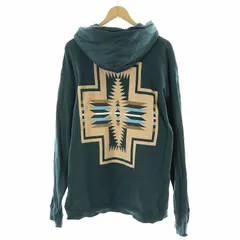 ペンドルトン PENDLETON バックプリント裏毛パーカー プルオーバー 長袖 オーバーサイズ M 緑 グリーン /AT ■OSのサムネイル