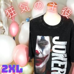 【最狂ヴィラン】JOKER フェイス両面プリントTシャツ 2XL相当