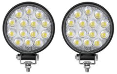 小型　薄型LED作業灯☆デッキライト/バックライト☆薄型12V/24V兼用42Ｗ☆2個セット 初期不良30日内返品保証
