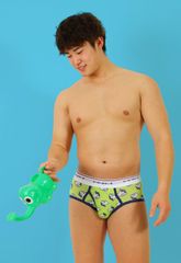 ヒーローカラーズ 【ハチビットモンキーズ】 前開きクラシックブリーフ シバザル イージーモンキーオリジナル 日本製 Made in JAPAN コットンストレッチ ポップカラー メンズ 男性下着
