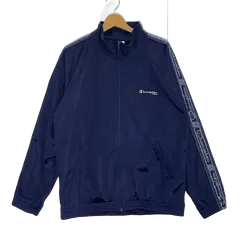 Champion チャンピオン トラックジャケット ジャージ トレーニングウェア ライトアウター ワンポイント刺繡 オーバーサイズ ビッグシルエット Lサイズ ネイビー