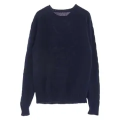 uniform experiment ユニフォームエクスペリメント ニット 15SS UE-150093 SLEEVE CABLE KNIT 袖ケーブル編み ニット セーター ダークネイビー系 M 2【中古】のサムネイル