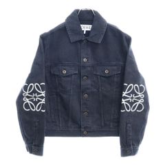 LOEWE (ロエベ) 24SSANAGRAM JACKET 袖アナグラム柄ブラックデニムジャケット ブラック H526Y50W18