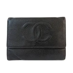 ◼️CHANEL◼️ ココマーク キャビアスキン 三つ折り財布