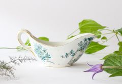 Gustavsberg Yokohama ソースボード 小花 鳥 ヨット ホワイト グリーン