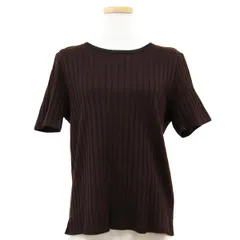 DES PRES デプレ Tシャツ カットソー ブラウン 茶 S 半袖 リブ バックオープン リボン コットン ベーシック 背中開き きれいめ カジュアル 春夏のサムネイル