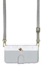 iPhone14 ケース 手帳型 アイフォン14 スマホケース スマホショルダー レザー ストラップ 猫 ねこ 花柄 ワンポイント かわいい 調節可能 130cm  カラー06