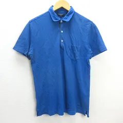 G■バーバリー/Burberry LONDON 半袖ポロシャツ/コットン【L】青/men's/45【中古】■