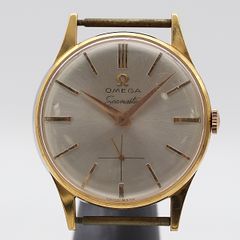 デッドストック級 稼働 良品 オメガ シーマスター 9133 18K/750/29.7g シルバー文字盤 手巻き メンズ腕時計 3546400 6OKT ABC16197 KTU