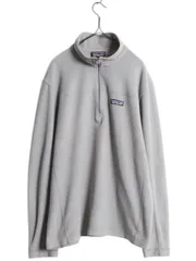【お得なクーポン配布中!】 パタゴニア マイクロD ハーフジップ フリース プルオーバー メンズ L / ロンT 長袖 Tシャツ アウトドア ハイネック 薄手 カットソー グレー