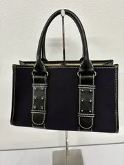 BURBERRY LONDON バーバリーロンドン ハンドバッグ キャンバス×レザー チェック柄