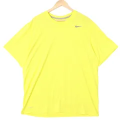 NIKE ナイキ DRI-FIT 半袖プリントTシャツ メンズUS-XL ポリエステル スウッシュ イエロー hsc-0280n
