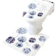 新品  (トイレマット&フタカバー ２点セット トイレタリー ラネージュ) ヨ