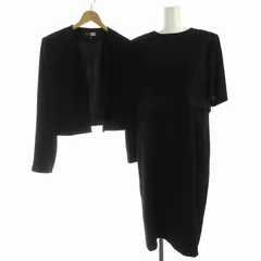 ソワール ベニール SOIR BENIR セットアップ スーツ ブラックフォーマル 喪服 ワンピース 半袖 ノーカラー ジャケット 冠婚葬祭 13 黒 ブラック /EA